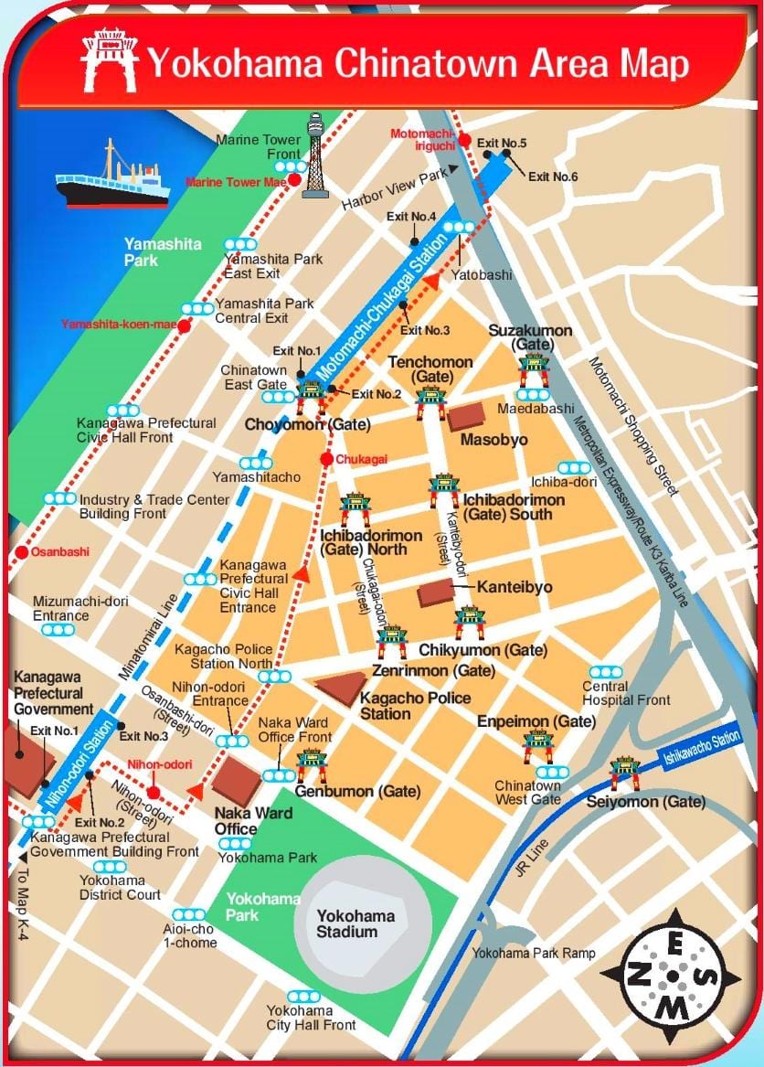 mapa Yokohama a Tokio