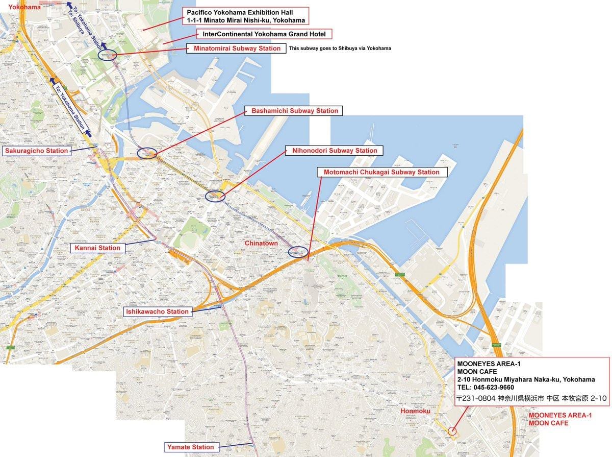 Mapa pacifica Yokohama