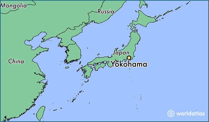 Mapa Yokohama na