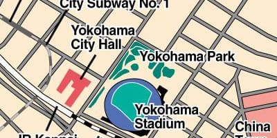 Mapa Yokohama štadión