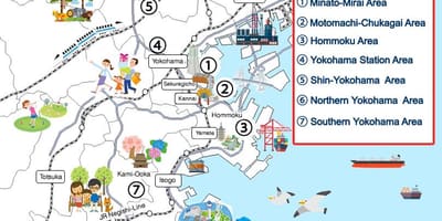 Yokohama vyhliadkové mapu